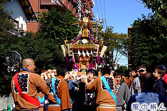 山谷稲荷神社の神輿渡御の写真
