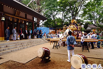 船橋神明神社の神輿渡御の写真