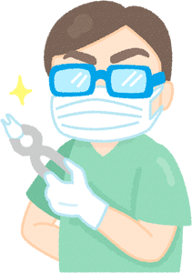 歯を抜くイメージ（＊イラスト：佐桃冬雪さん）