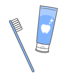 歯磨きのイメージ（＊イラスト：annyさん）