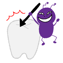 虫歯のイメージ（＊イラスト：なつめくるみさん）