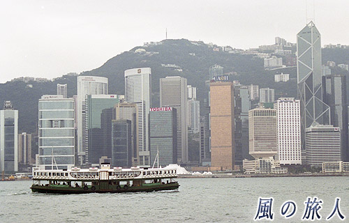香港　尖沙咀から見る香港島の写真
