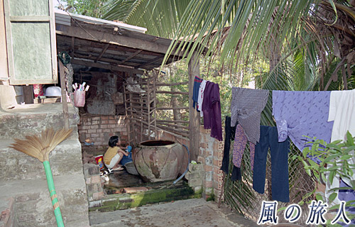 ホームステイ先の水場　ベトナムの写真