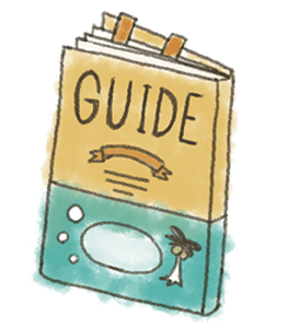 ガイドブックのイメージ（＊イラスト：あびさん）