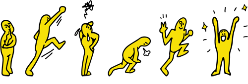 旅の過程のイメージ（＊イラスト：bonbonさん）