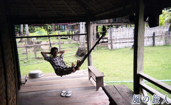ラオス　コーン島のゲストハウスでの写真