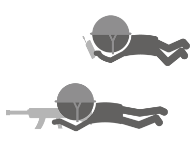 戦争のイメージ（＊イラスト：ふじさん）