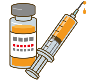 ワクチン接種のイメージ（＊イラスト：かめこさん）