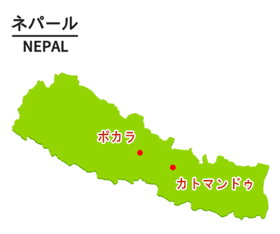 ネパールの地図のイメージ（＊イラスト：ソーガさん）