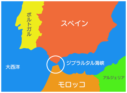 モロッコの地図（＊イラスト：まりんさん）