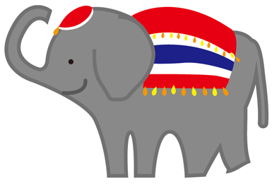 タイの像のイメージ（＊イラスト：たみゃ～さん）