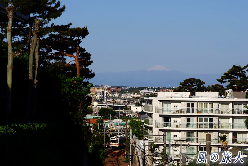 上野毛富士見橋　再開発前の富士山の眺望の写真