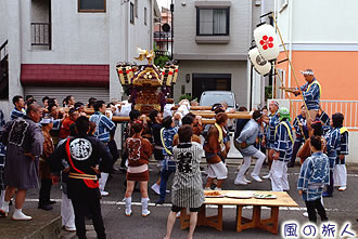若林稲荷神社の神輿渡御の写真