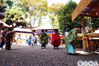 弦巻神社の神輿渡御の写真