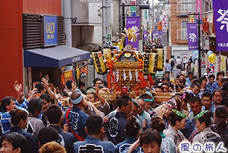 経堂天祖神社の神輿渡御の写真
