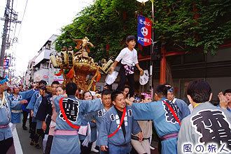 赤堤六所神社の神輿渡御の写真