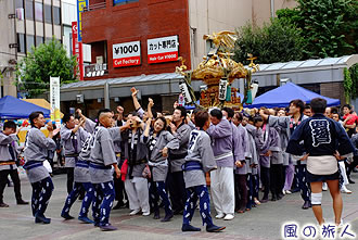 烏山神社の神輿渡御の写真