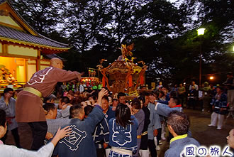 岡本八幡神社の神輿渡御の写真