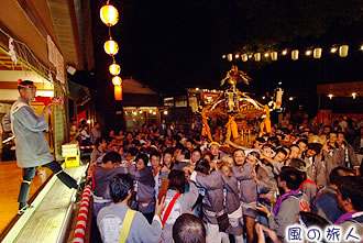 上野毛稲荷神社の神輿渡御の写真