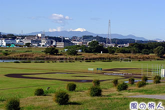 二子橋公園付近からの眺める富士山