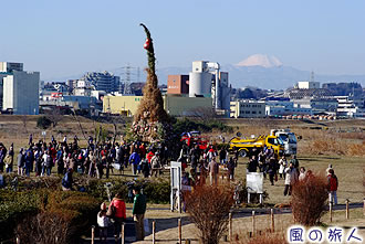 二子緑地広場付近からの眺める富士山