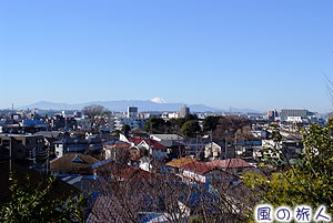 成城三丁目からの眺める富士山