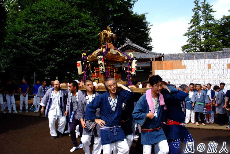 上祖師谷神明神社の秋祭り　宮出し