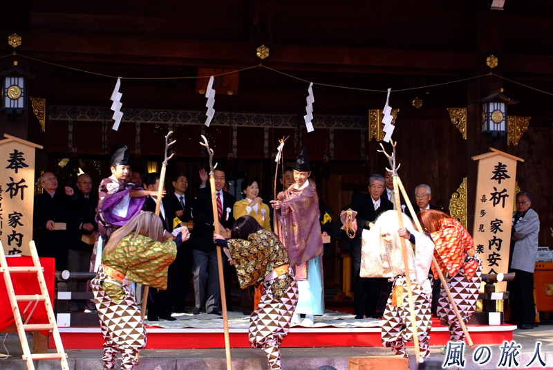 喜多見氷川神社の節分祭　追い払ったところ