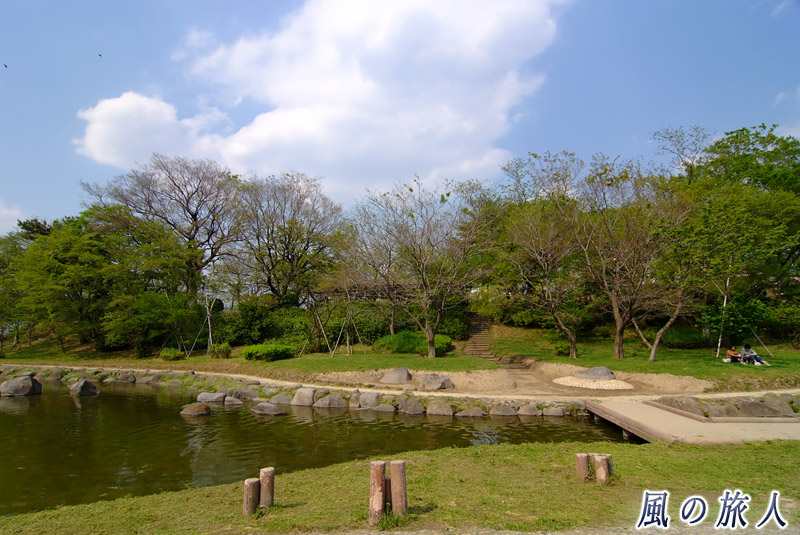 二子玉川兵庫島公園　兵庫池の橋の写真