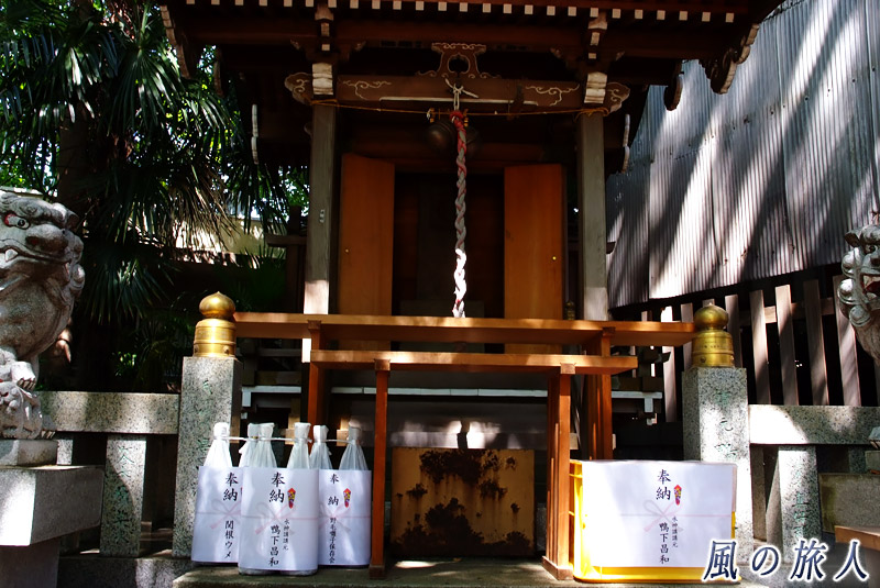 野毛六所神社　水神祭の日の祠の写真