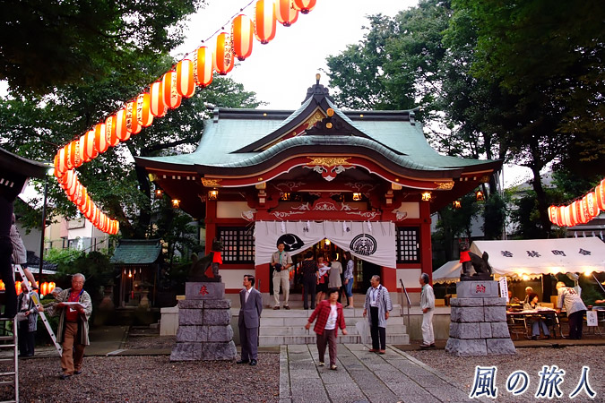 若林鎮守三社祭　秋祭りのときの社殿の写真