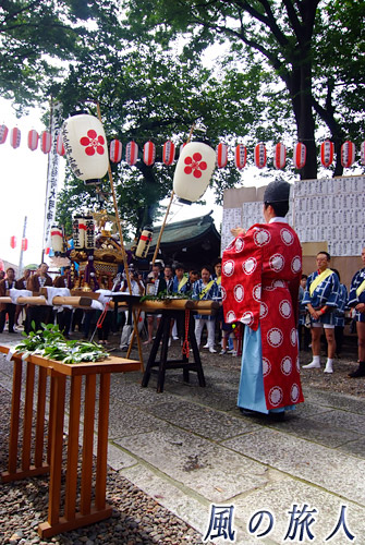 若林稲荷神社の神輿渡御2009年　発輿式の写真