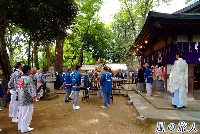 三宿神社の祭礼　氏子総代からのあいさつ