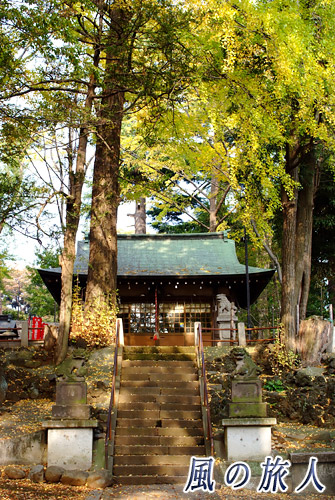三宿神社　社殿前の階段の写真