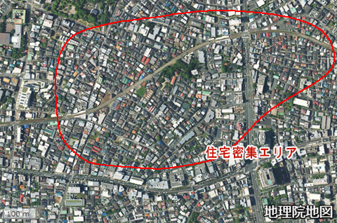 若林周辺地図（国土地理院）