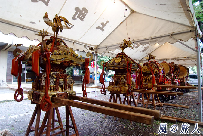 上町天祖神社の秋祭り　子供神輿の写真