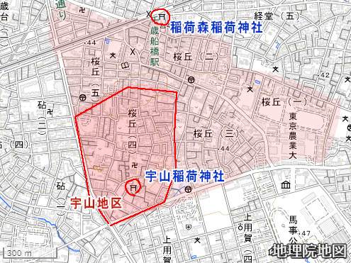 桜丘の地図（国土地理院）