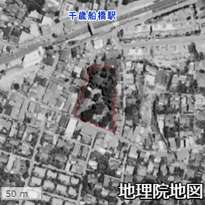 戦後の稲荷森稲荷神社周辺の航空写真（国土地理院）