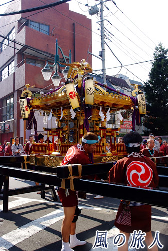 駒留八幡神社　宮神輿渡御2009年　三軒茶屋栄通り商店街　神輿の準備