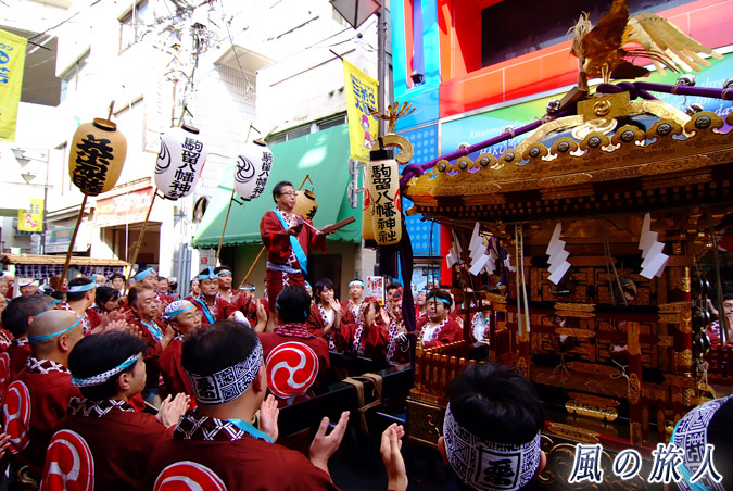 駒留八幡神社　宮神輿渡御2009年　三軒茶屋栄通り商店街　手締め