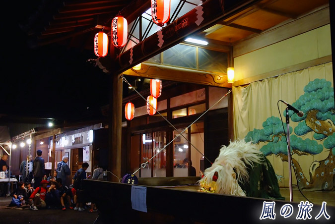 駒留八幡神社の秋祭り　獅子舞