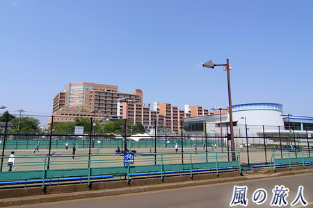 大蔵の総合運動場　テニスコートと屋内プール