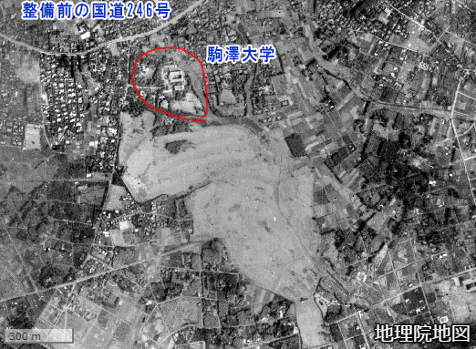 ゴルフ場の面影が残る1940年頃（国土地理院）